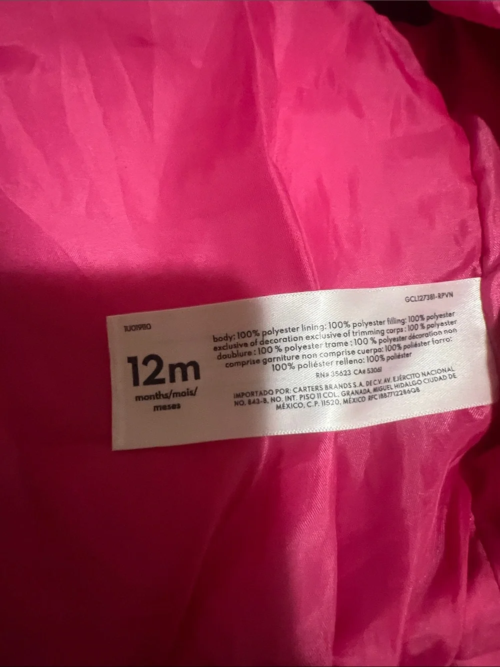 Carter's Bright Pink Puffer Vest for Kids